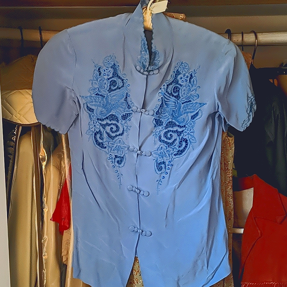 Vintage Chinese silk blouse